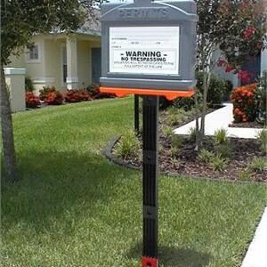 EZ Permit Box with Post & Spike (1 unit)